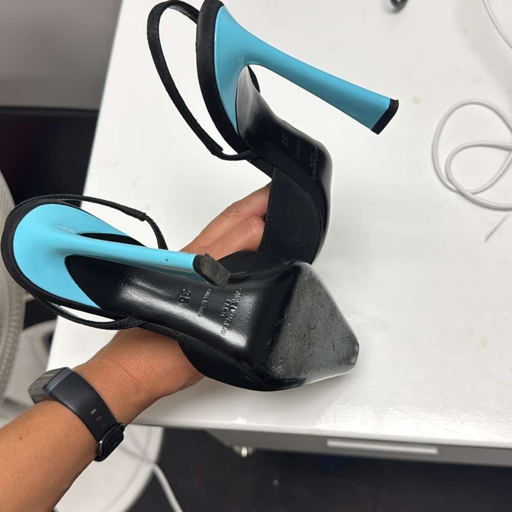 saint laurent pump turquoise heel size 35 - Picture 5 of 5